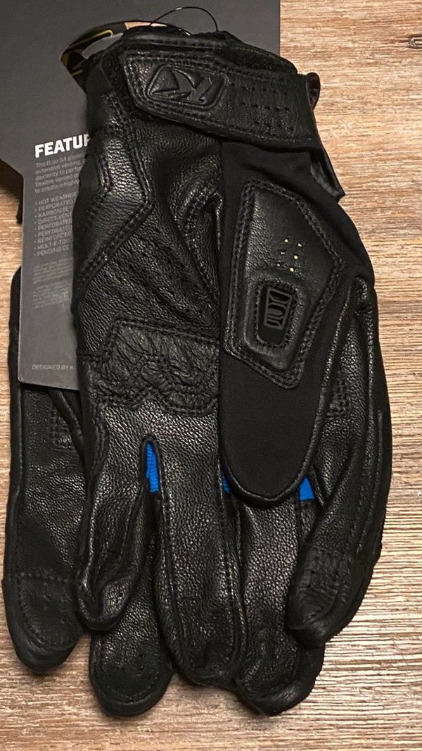 KLIM Baja S4 Handschuhe, Schwarz-kinetik Blue, Größe L