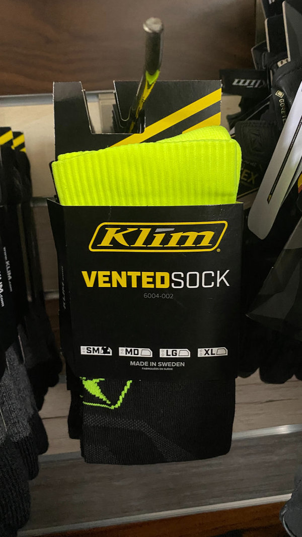 KLIM Vented Socks, Farbe: Hi-Vis, Größe: S