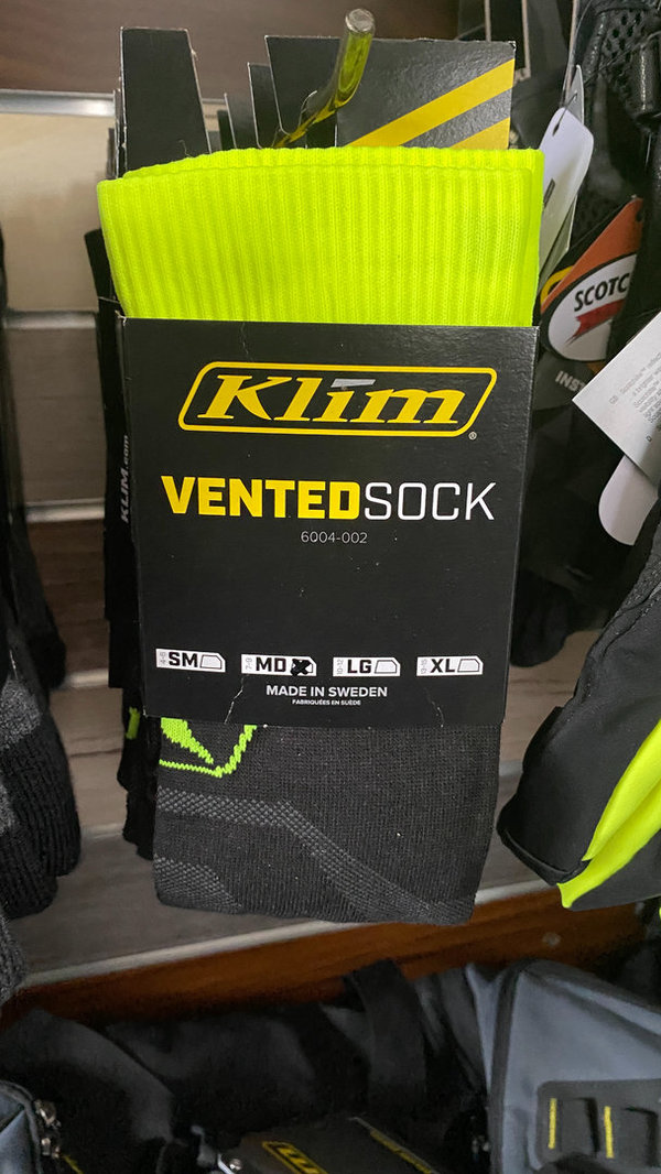 KLIM Vented Socks, Farbe: Hi-Vis, Größe: M