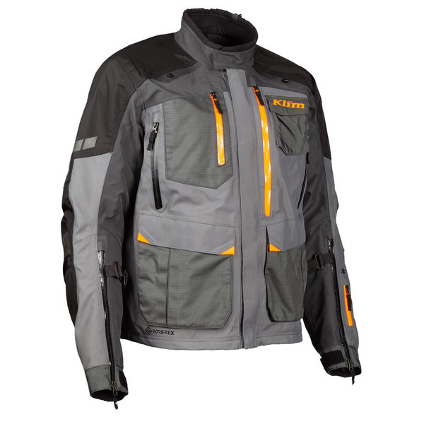 KLIM Carlsbad Jacket, Farbe: Asphalt - Strike Orange, Größe: XL